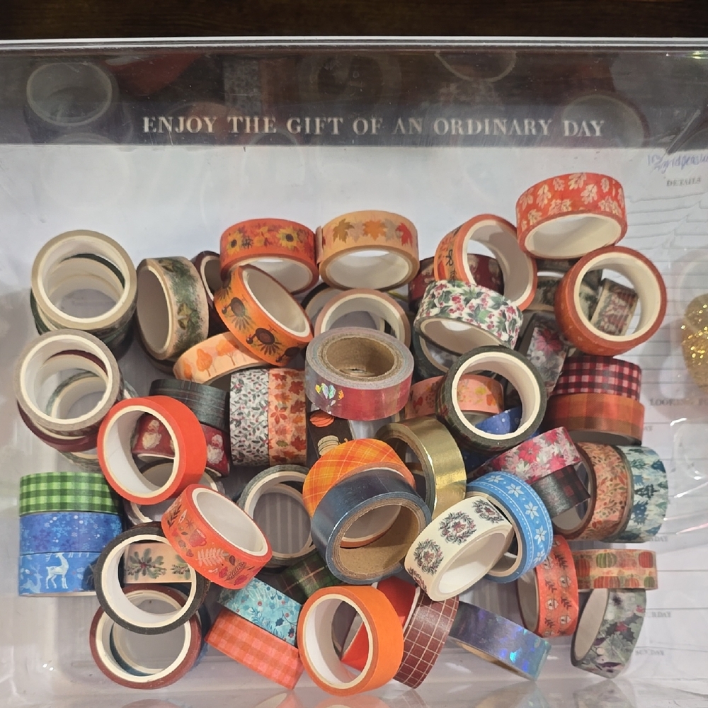Assorted Decorative Washi Tape Rolls - Fall/Winter